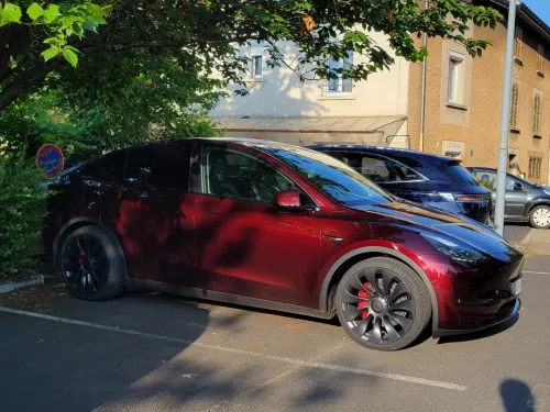 Ravoony Plus PET Tesla Gloss Midnight Cherry Red Vinyl Car Wrap review 