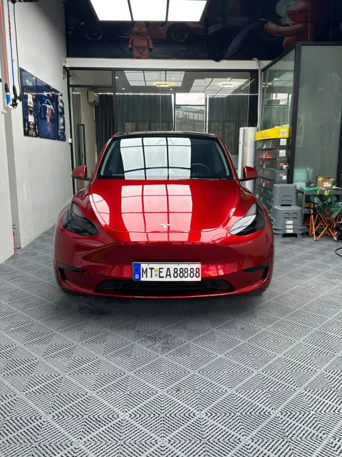 Ravoony Plus PET Tesla Gloss Midnight Cherry Red Vinyl Car Wrap review 