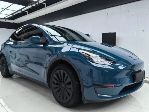 Ravoony Plus PET Glossy Porsche Deep Blue Car Vinyl Wrap review 