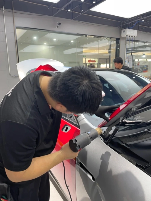 Ravoony Plus Porsche Gloss Carmine Red Vinyl Car Wrap review 