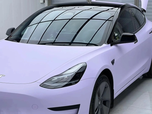 Ravoony Plus PET Ultra-Matte Violet Star Car Wrap review 