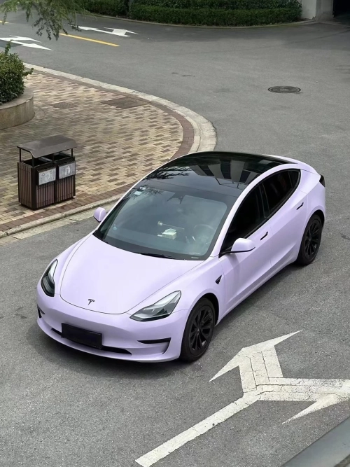 Ravoony Plus PET Ultra-Matte Violet Star Car Wrap review 