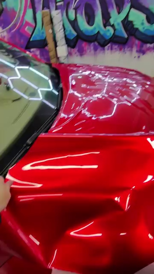 Ravoony Plus Gloss Metallic Vampire Red Vinyl Car Wrap review 