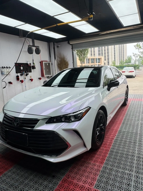 Ravoony Plus PET Glossy White to Purple Vinyl Car Wrap review 