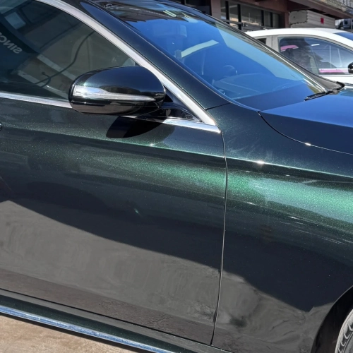 Ravoony Plus PET Gloss Pearlized Benz Emerald Green Car Vinyl Wrap review 