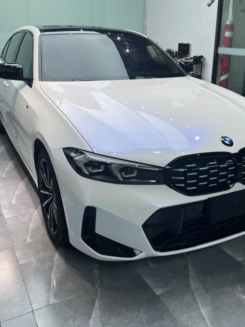 Ravoony Plus PET Glossy White to Blue Car Vinyl Wrap review 