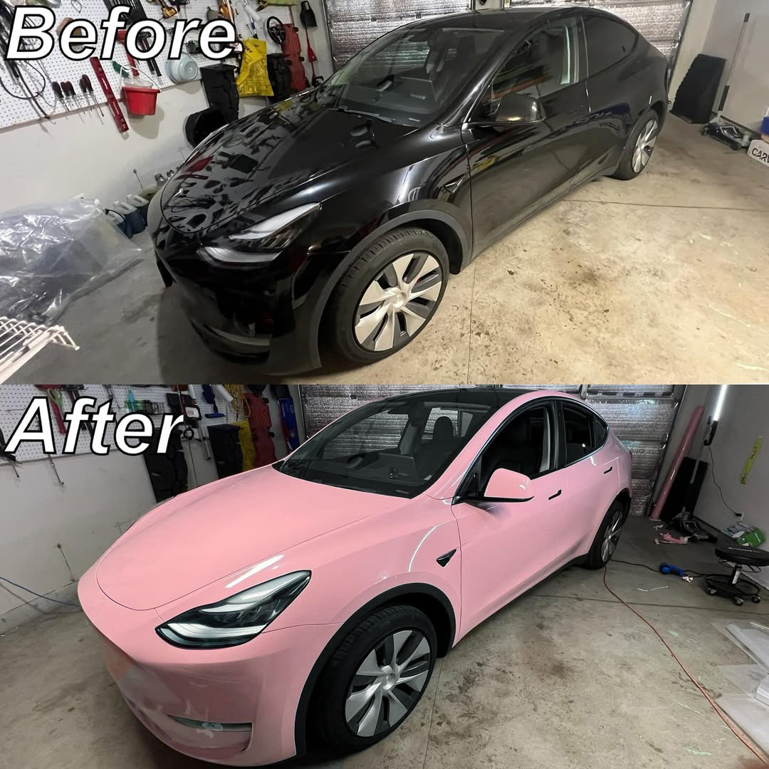 Ravoony Plus PET Gloss Crystal Peach Pink Car Vinyl Wrap review Ryan Harrison 01