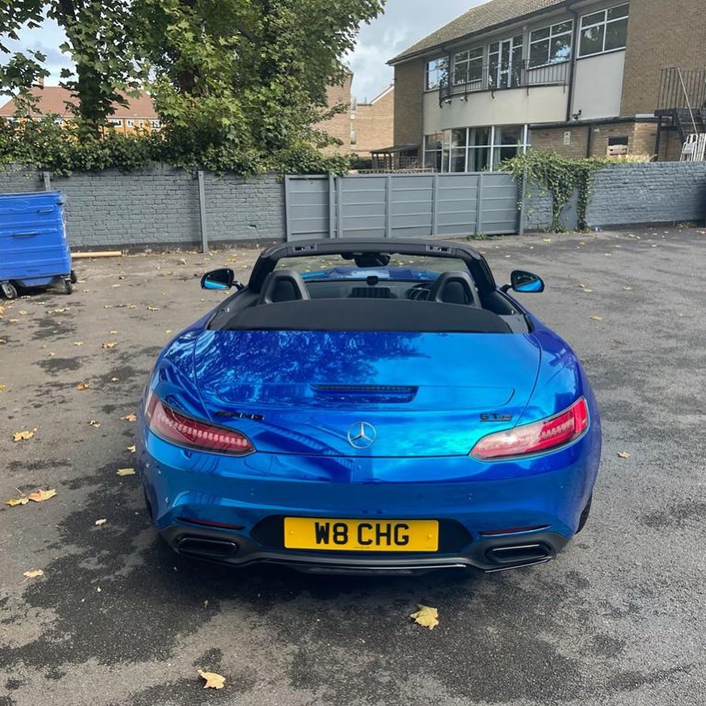 Ravoony Plus PET Glossy Chrome Blue Car Vinyl Wrap review Zoe Richardson 02