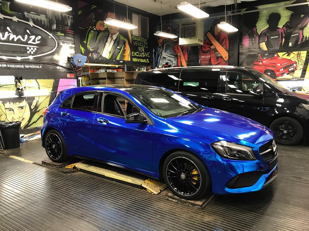 Ravoony Plus PET Glossy Chrome Blue Car Vinyl Wrap review Charlotte Bennett 00