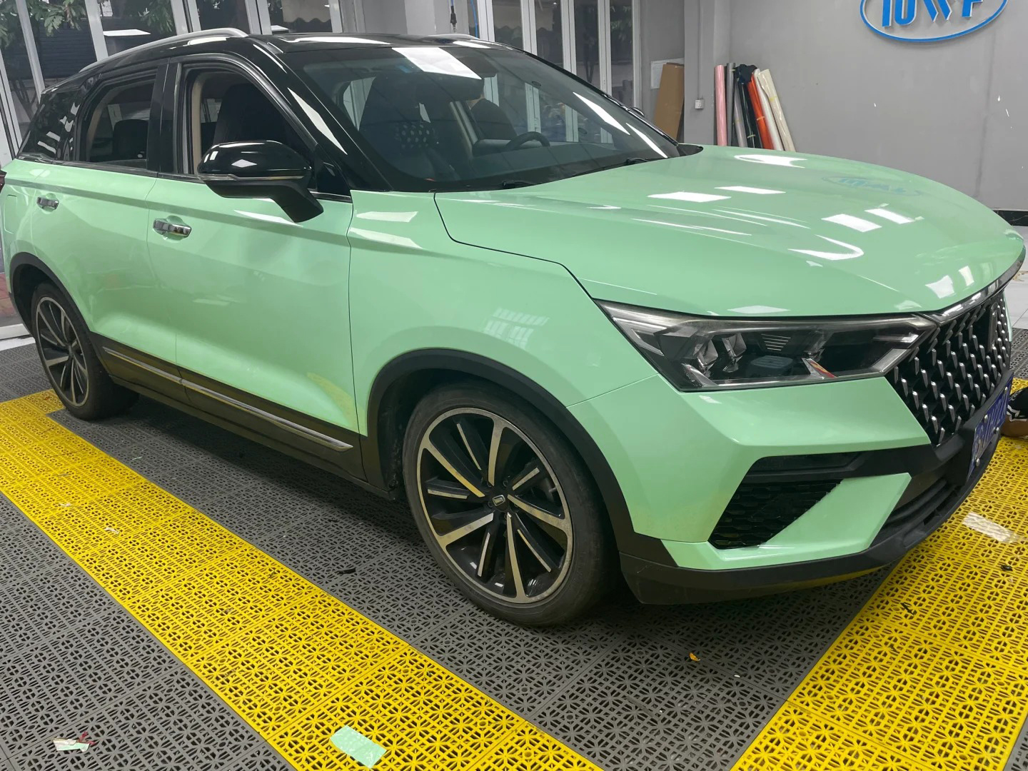 Ravoony Plus PET Ferrari Gloss Moss Green Vinyl Car Wrap review Prism Autoworks 01