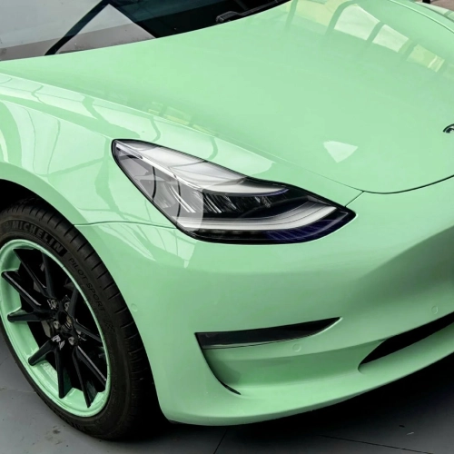 Ravoony Plus PET Ferrari Gloss Moss Green Vinyl Car Wrap review 