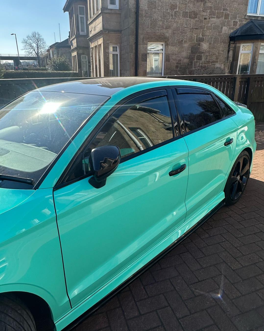 Ravoony Plus PET Glossy Tiffany Blue Car Vinyl Wrap review Christopher Hayes 00