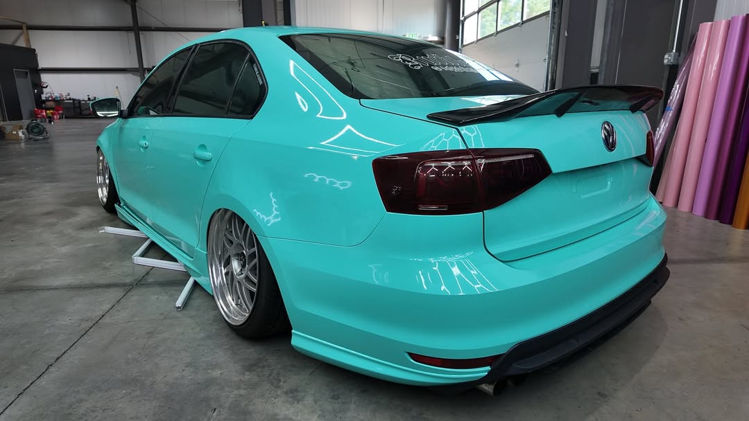 Ravoony Plus PET Glossy Tiffany Blue Car Vinyl Wrap review Aura Auto Wraps 06