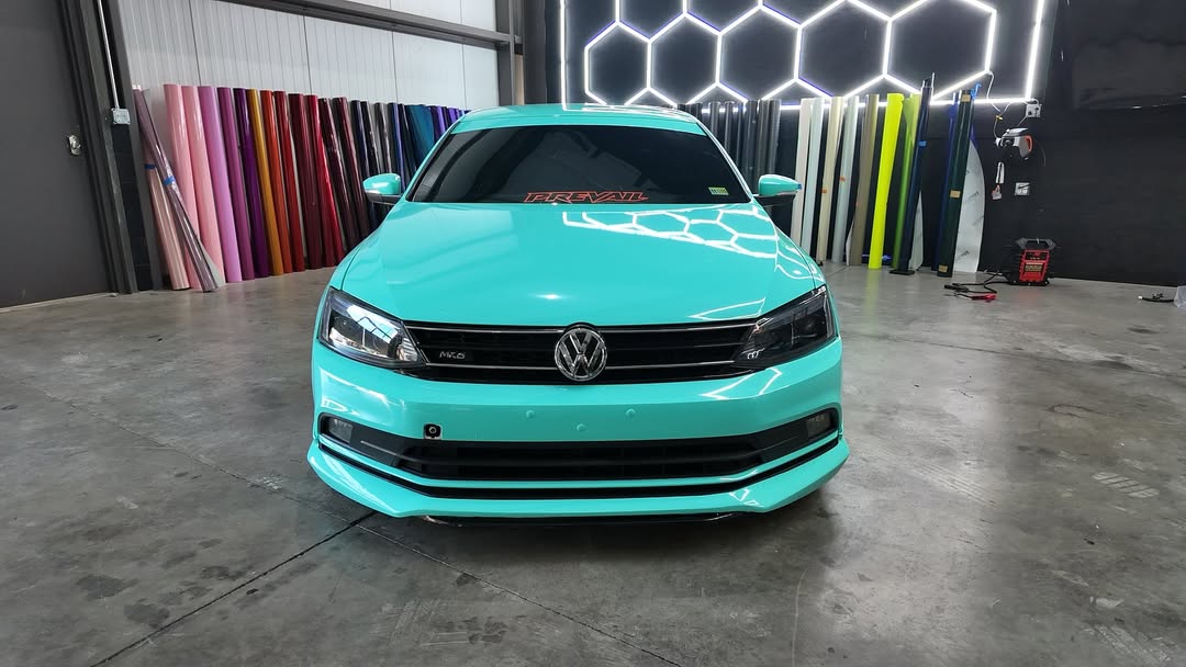 Ravoony Plus PET Glossy Tiffany Blue Car Vinyl Wrap review Aura Auto Wraps 05
