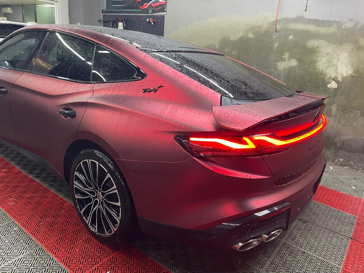 Ravoony Plus PET Matte Chrome Romanee Red Vinyl Car Wrap review Pure Matte Studio