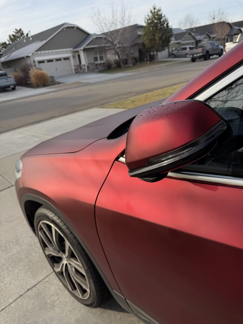 Ravoony Plus PET Matte Chrome Romanee Red Vinyl Car Wrap review 