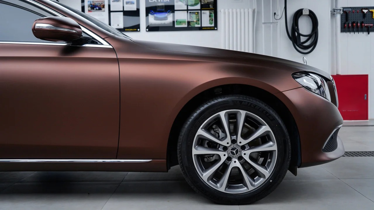 Ravoony Plus Ultimate Flat Coffee Brown Car Wrap review Vanguard Vehicle Skins 05