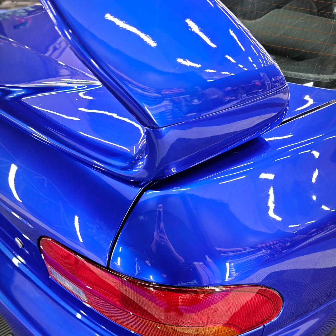 Ravoony Plus PET Tesla Gloss Deep Blue Vinyl Car Wrap review Nautical Finish Studio 07