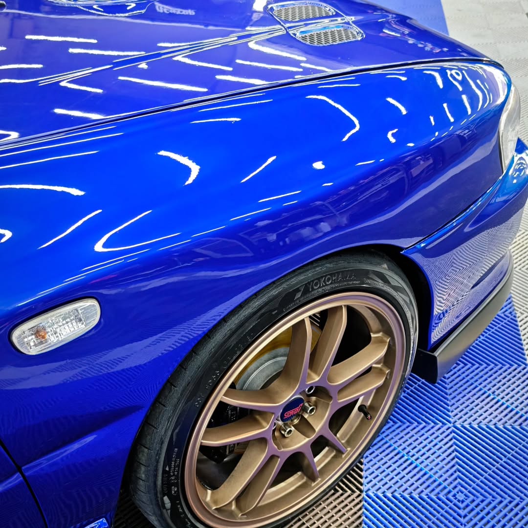 Ravoony Plus PET Tesla Gloss Deep Blue Vinyl Car Wrap review Nautical Finish Studio 10