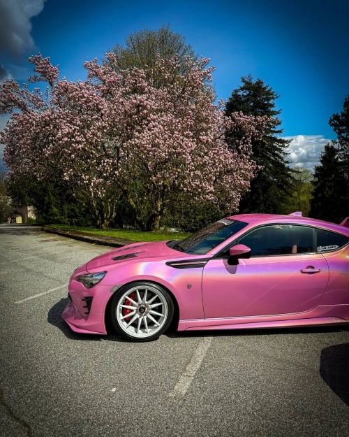Ravoony Plus PET Glossy Laser Pink Car Vinyl Wrap review 