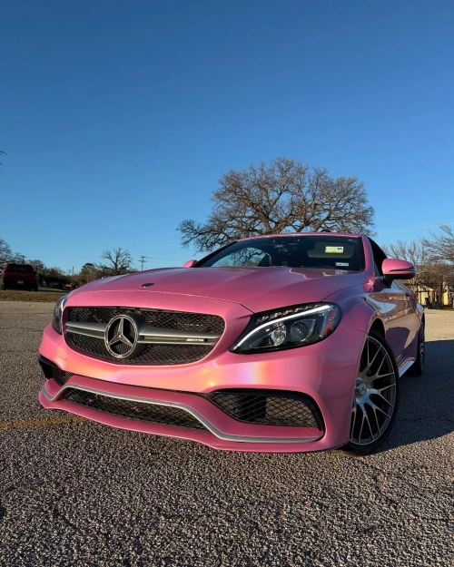 Ravoony Plus PET Glossy Laser Pink Car Vinyl Wrap review 