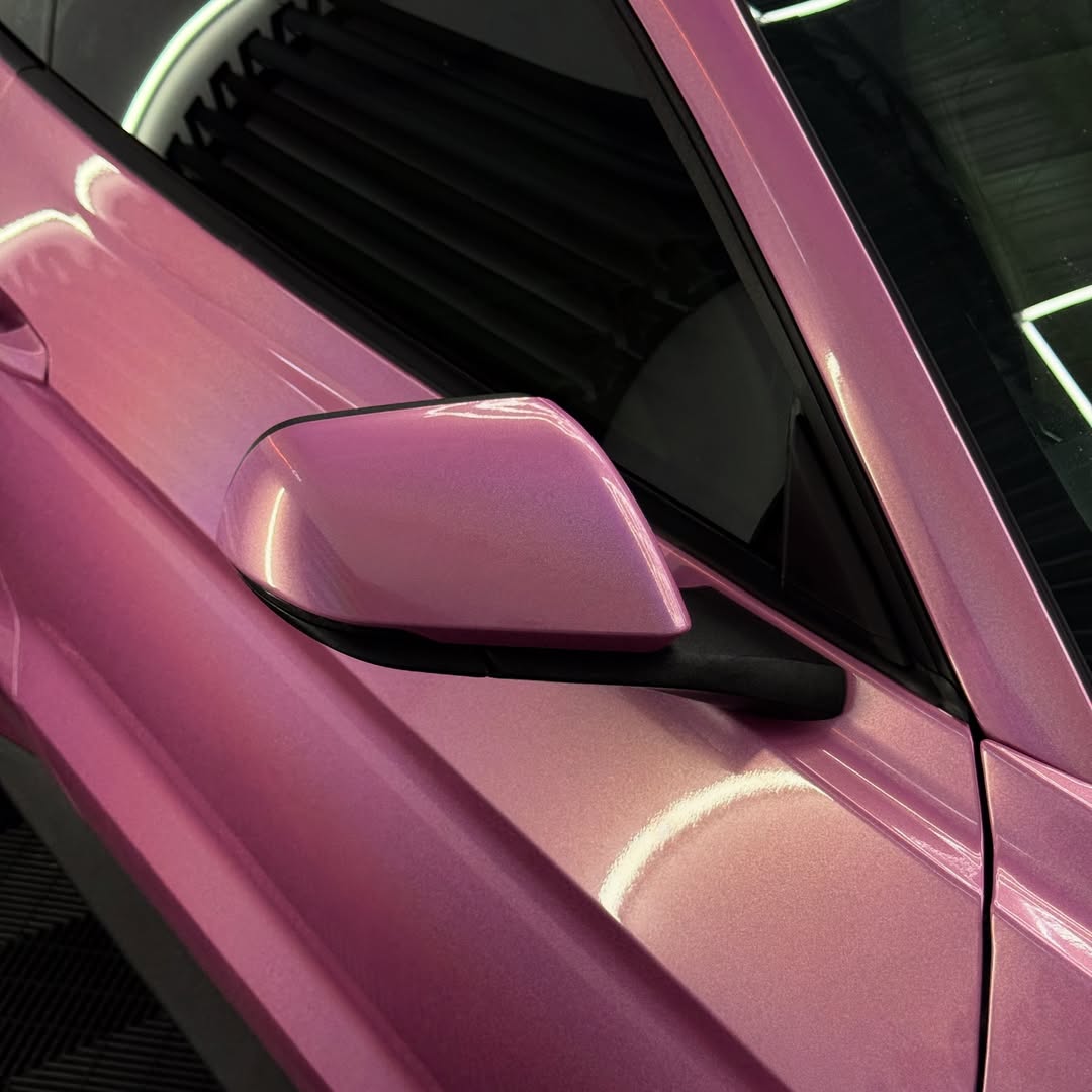 Ravoony Plus PET Glossy Laser Pink Car Vinyl Wrap review Illuminate Customs 03