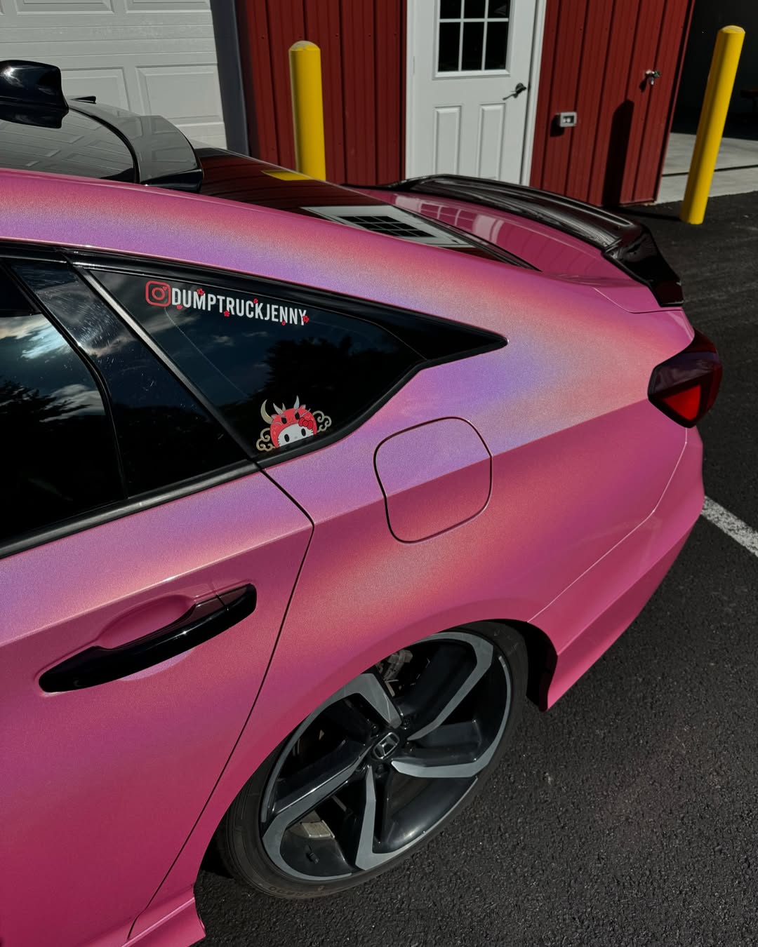 Ravoony Plus PET Glossy Laser Pink Car Vinyl Wrap review Rory Chen 05