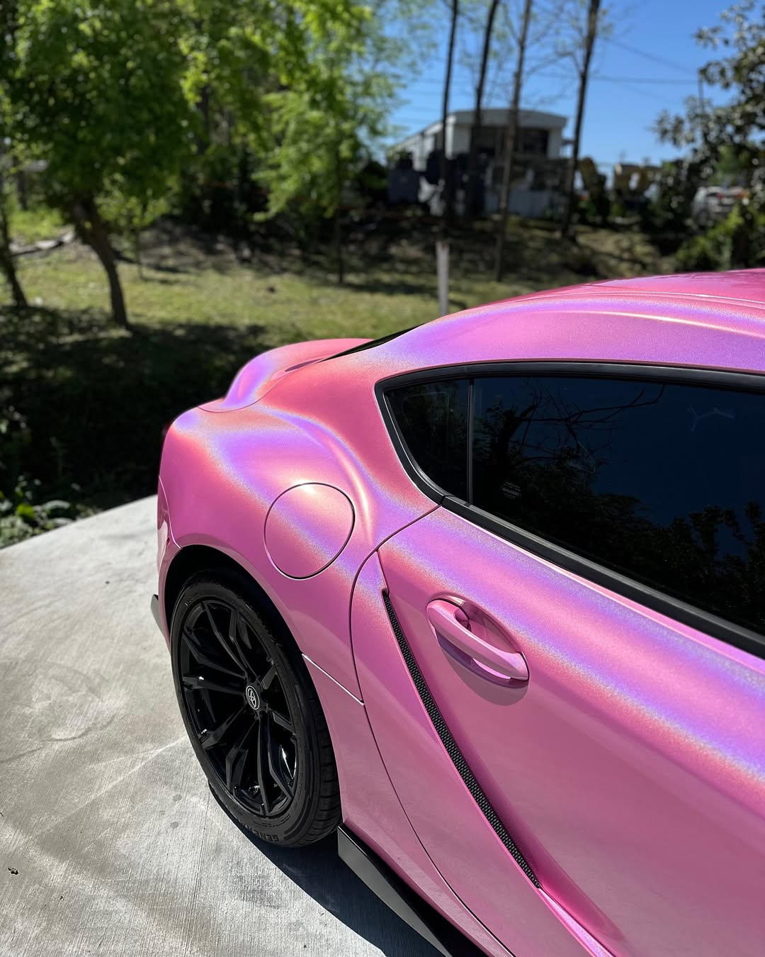 Ravoony Plus PET Glossy Laser Pink Car Vinyl Wrap review Nova Williams 02