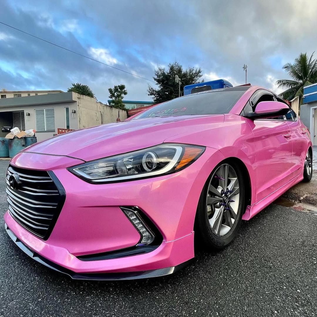 Ravoony Plus PET Glossy Laser Pink Car Vinyl Wrap review Sage Delgado 02