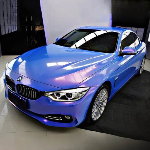 Ravoony Plus PET Glossy Diamond Blue Red Car Wrap review 