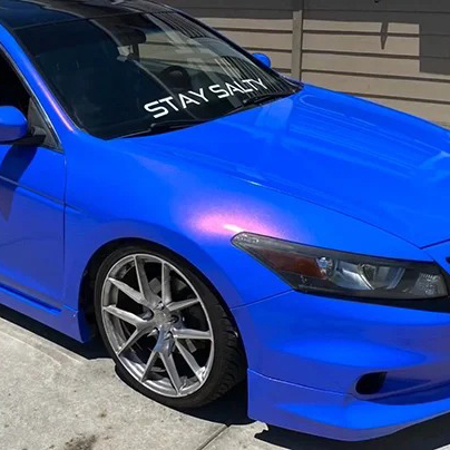 Ravoony Plus PET Glossy Diamond Blue Red Car Wrap review Rowan Ash 00