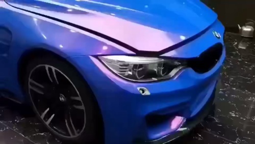 Ravoony Plus PET Glossy Diamond Blue Red Car Wrap review 