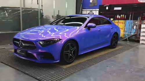 Ravoony Plus PET Glossy Diamond Blue Red Car Wrap review 