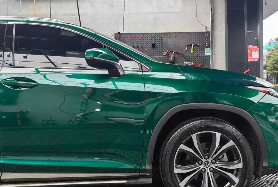   Ravoony Plus PET Glossy Royal Green Vinyl Car Wrap review Kingdom Gloss Works 03