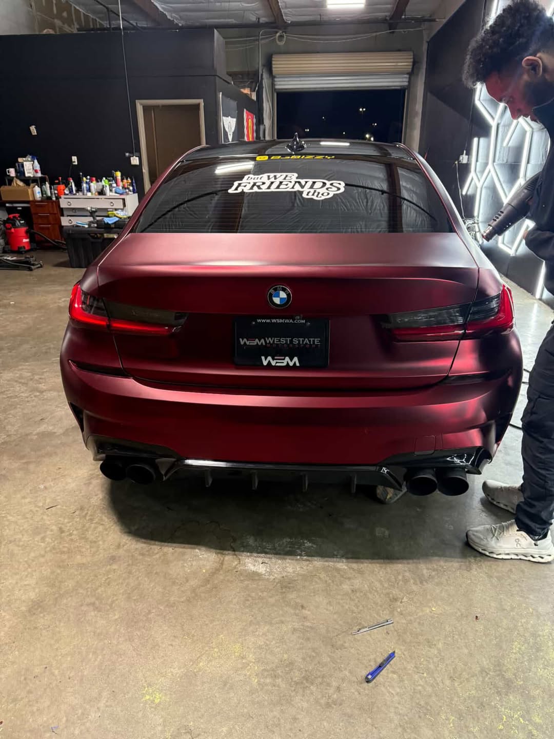 Ravoony Plus PET Matte Chrome Romanee Red Vinyl Car Wrap review Dylan Snyder 02