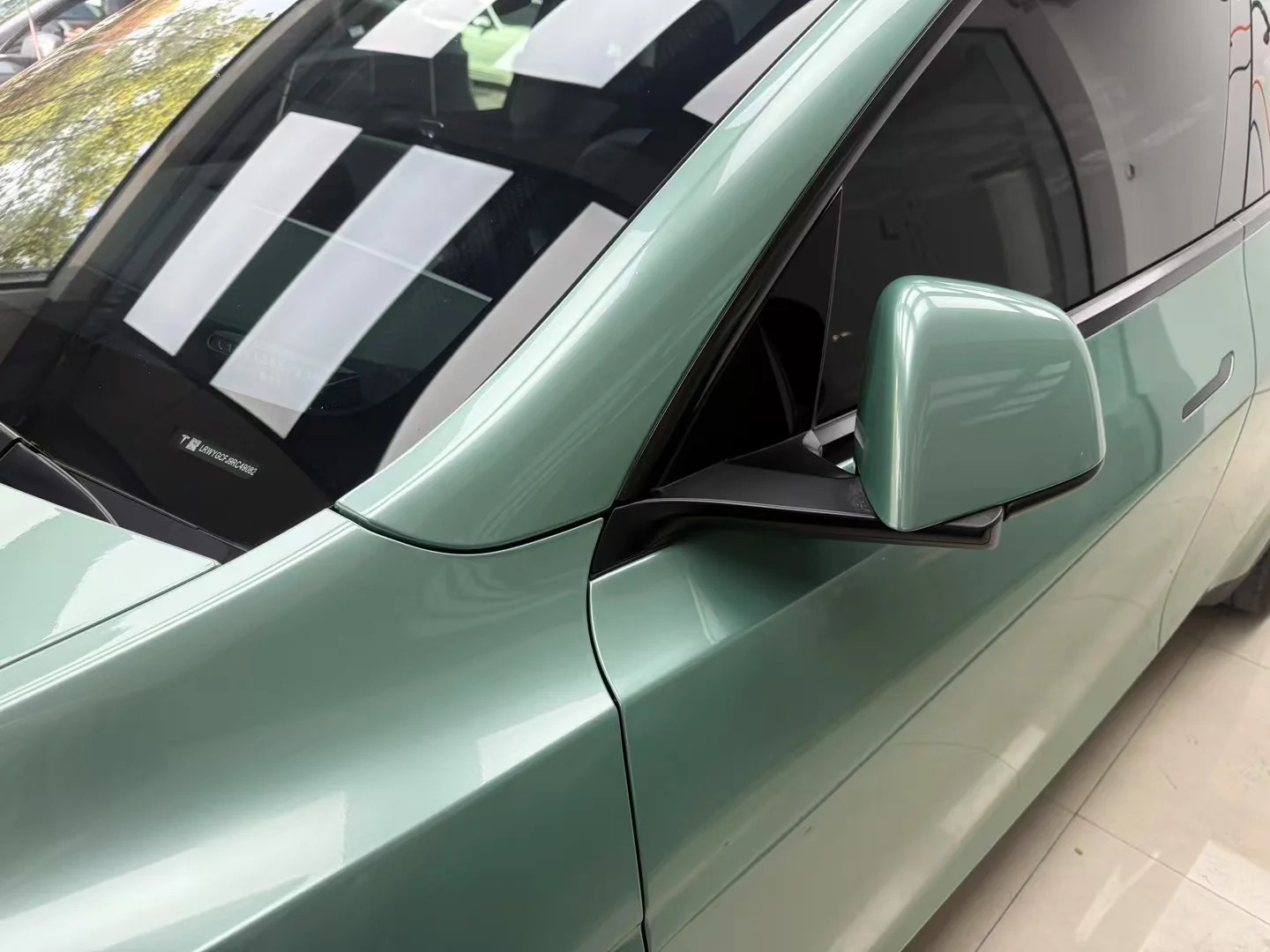 Ravoony Plus PET Ferrari Gloss Verde Francesca Green Vinyl Car Wrap review Precision Color Studio 02