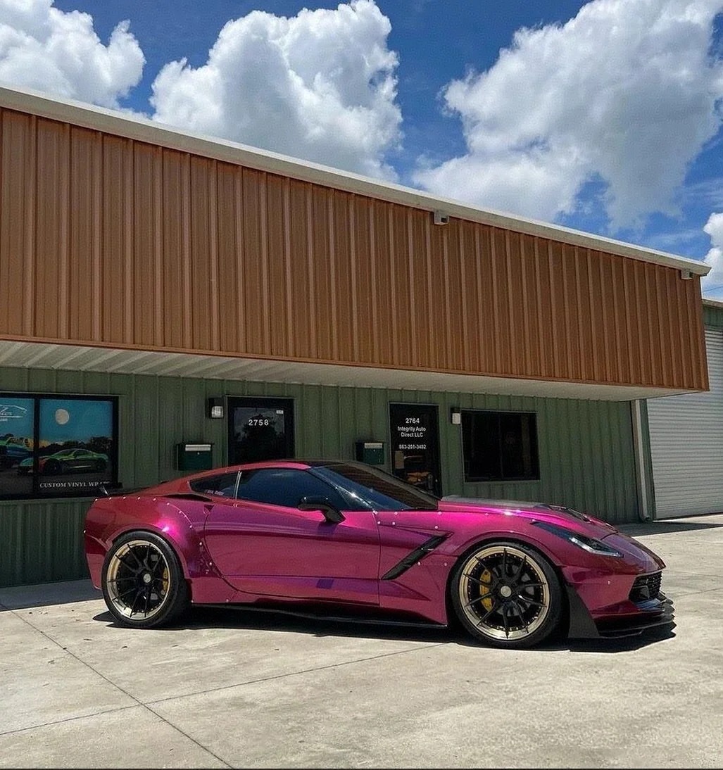 Ravoony Plus PET Glossy Metallic Rubellite Purple Vinyl Wrap review Freya Chen 03