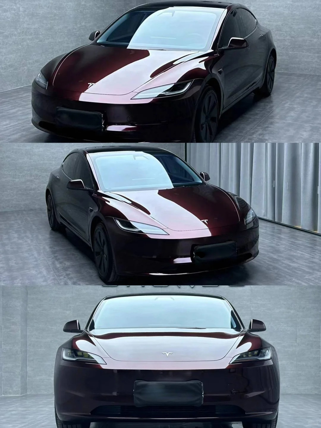 Ravoony Plus PET Gloss Black Rose Vinyl Wrap review Velvet Merlot Finishes 00