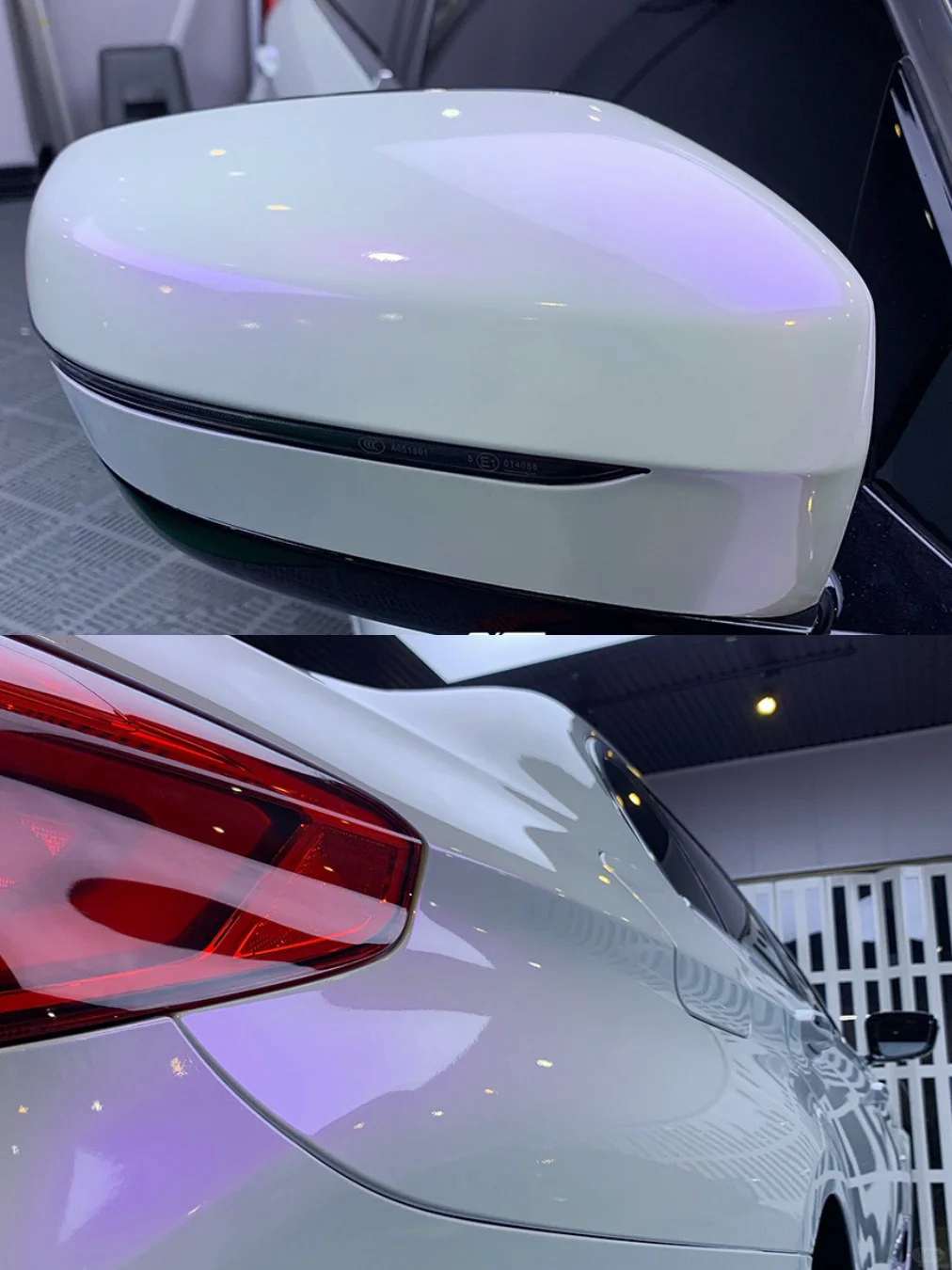 Ravoony Plus PET Glossy White to Purple Vinyl Car Wrap review amy cheng 02