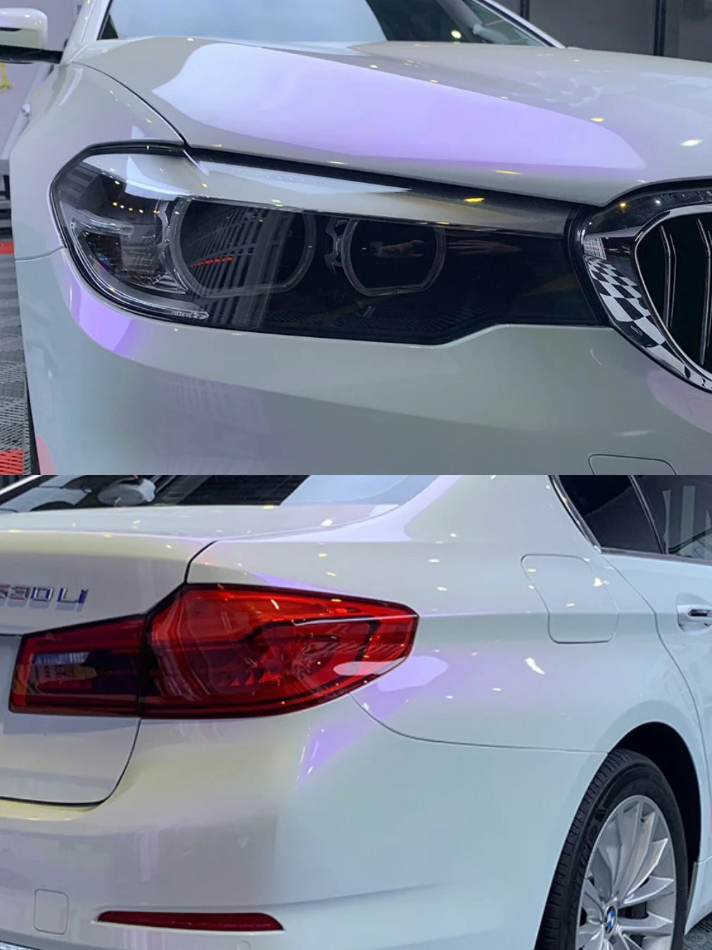 Ravoony Plus PET Glossy White to Purple Vinyl Car Wrap review amy cheng 01