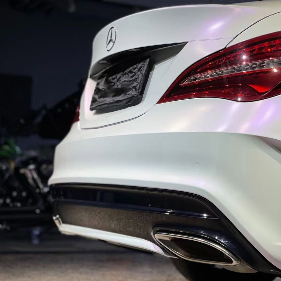 Ravoony Plus PET Glossy White to Purple Vinyl Car Wrap review Skye Lavender 03