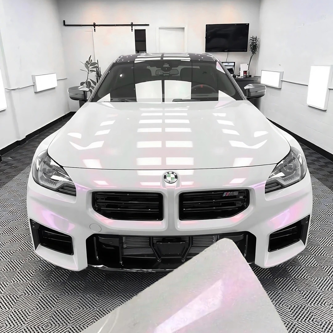  Ravoony Plus PET Glossy White to Pink Car Wrap review Prismatic Bloom Studio 01