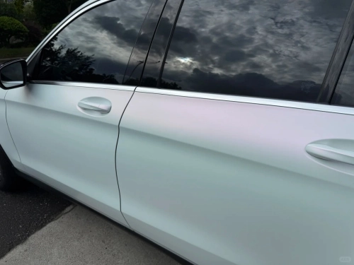 Ravoony Plus PET Matte White To Pink Car Vinyl Wrap review 