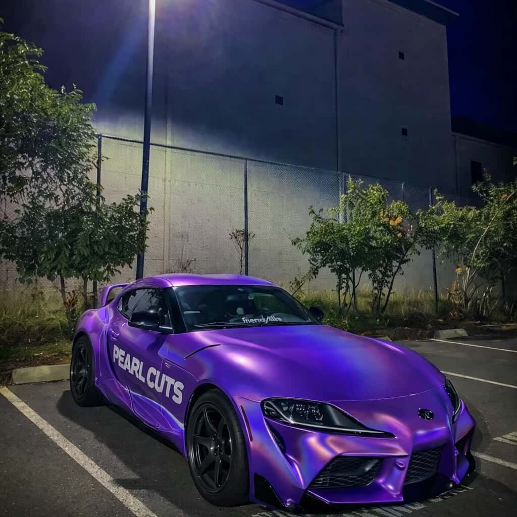 Ravoony Plus Glossy Laser Dark Purple Car Wrap review angel hernandez