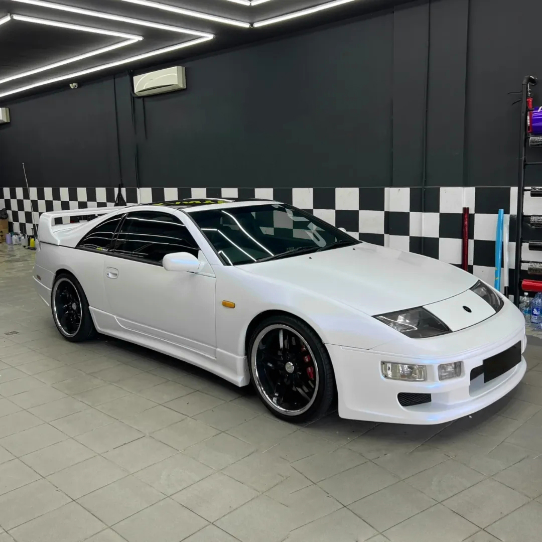 Ravoony Plus Matte Pure Metallic White to Blue Car Vinyl Wrap review Neil Polar 01