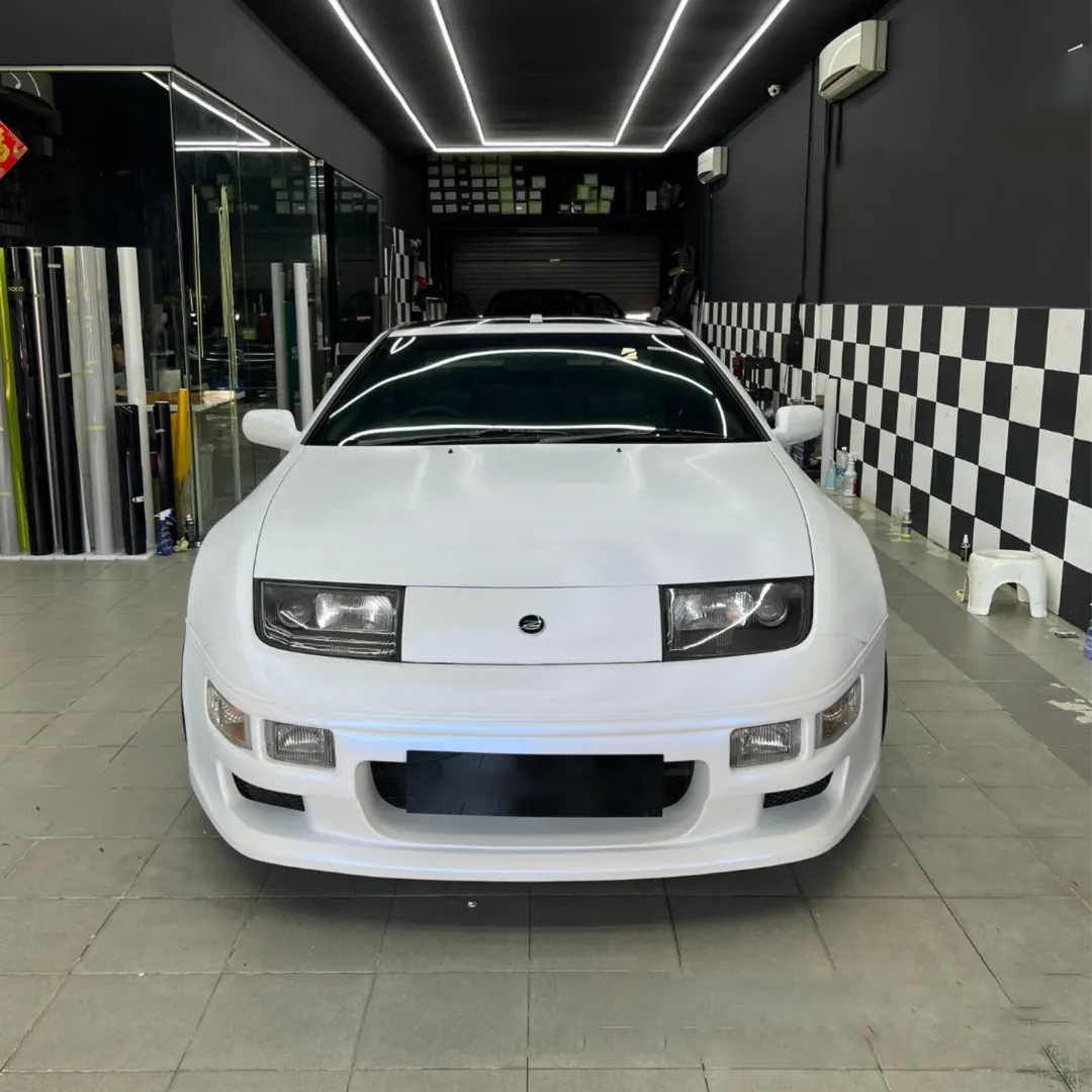 Ravoony Plus Matte Pure Metallic White to Blue Car Vinyl Wrap review Neil Polar 00