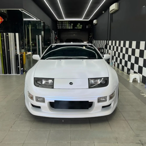 Ravoony Plus Matte Pure Metallic White to Blue Car Vinyl Wrap review 