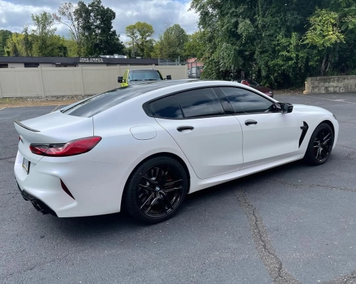 Ravoony Plus Matte Pure Metallic White to Blue Car Vinyl Wrap review 