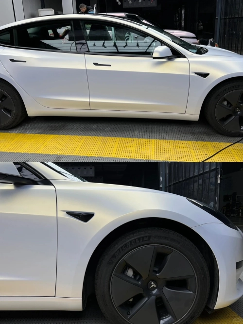    Ravoony Plus Satin Ceramic White to Gold Car Wrap review 