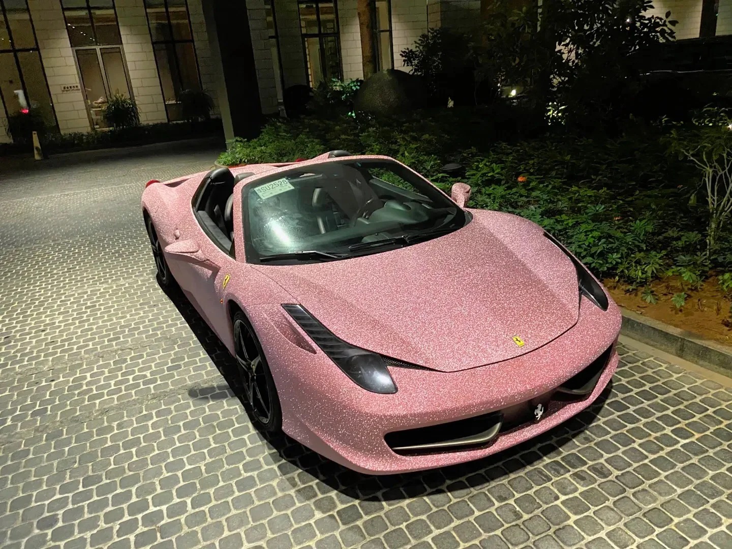 Ravoony Plus PET Super Glitter Pink Car Vinyl Wrap review Felix Bloom 01